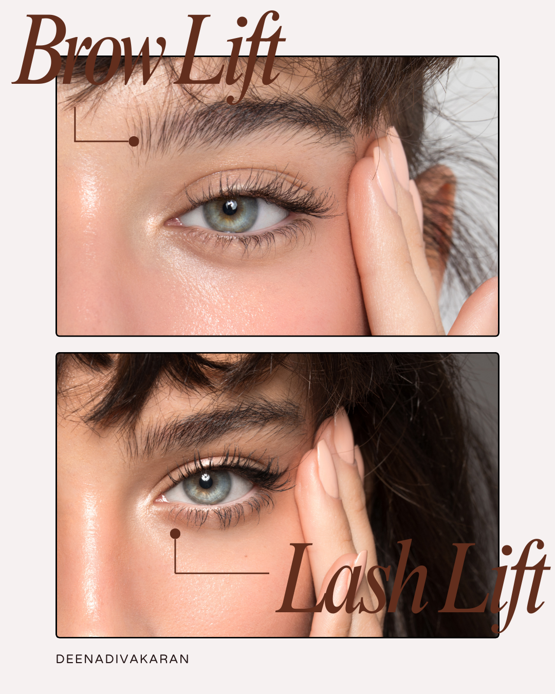 Augenbrauen und Wimpern